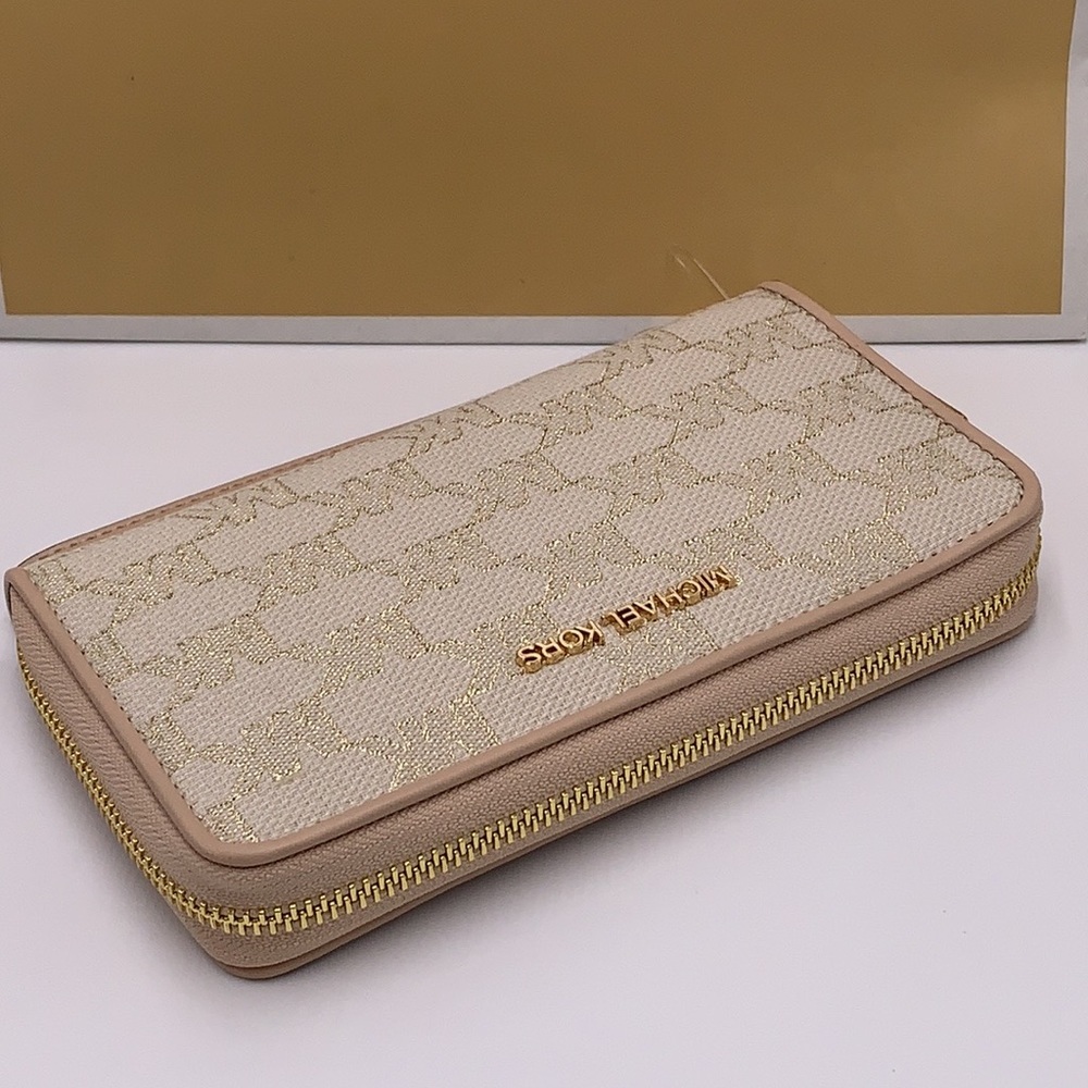 MICHAEL KORS LARGE FLAT MULTIFUNCTIONAL PHONE CASE WALLET NATURAL MULTI COLOR - Picture 11 of 14